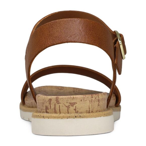 SUN STONE Womens Brown Strappy Mattie Round Toe Wedge Slingback Sandal 5 M - Picture 2 of 4